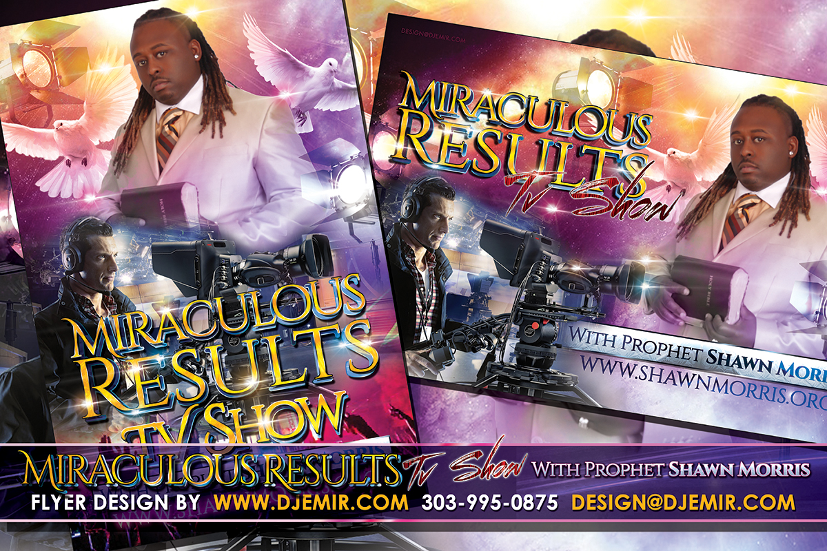 Miraculous Results TV show flyer design