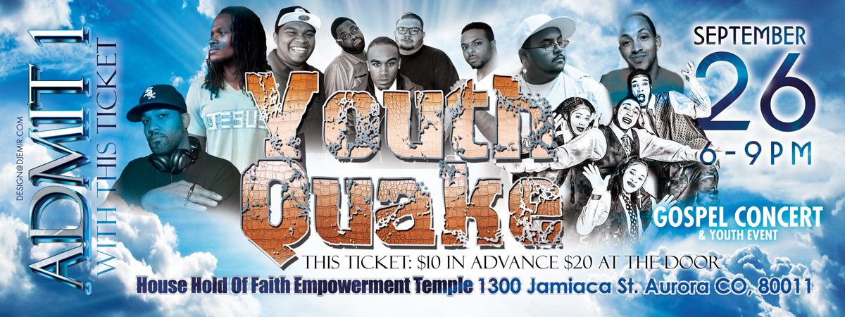 Youthquake Gospel Concert 2015 Ticket Design