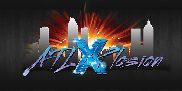 ATL Xplosion Cityscape Atlanta City Skyline Logo Design