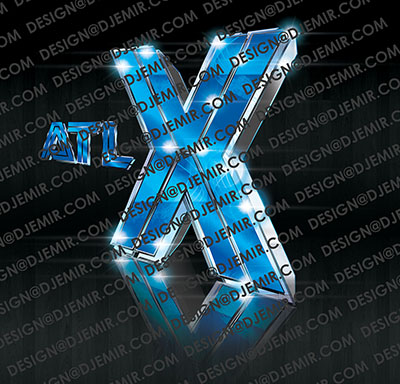 ATL-X 3D Logo Design with Reflection