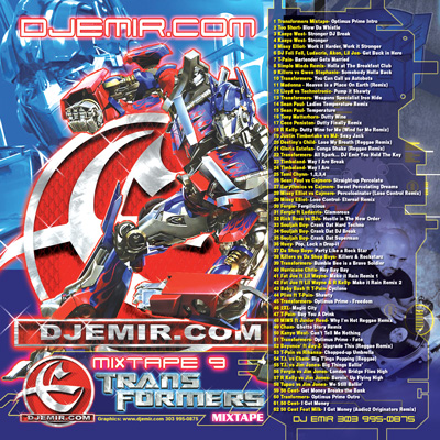 Transformers Mixtape CD cover Design
