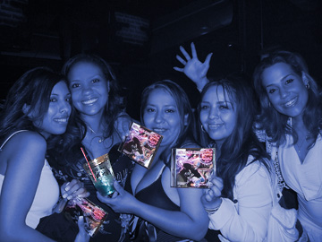 Yamileh and friends at Club Bash showing off their new DJ Emir Hip Hop Mixtapes